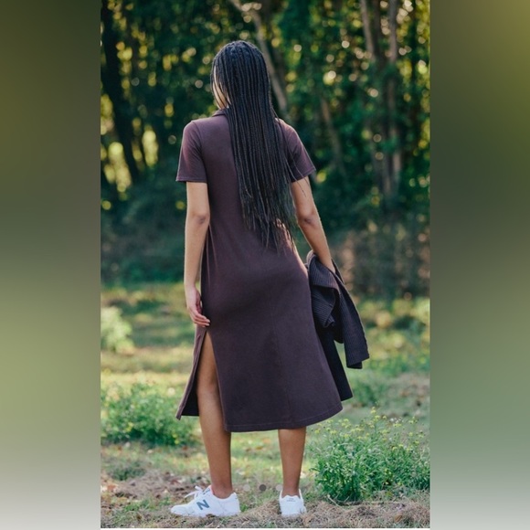 Free People Free-est Brown Mira Midi Dress NWT Sz XL Chocolate Torte - Picture 2 of 10